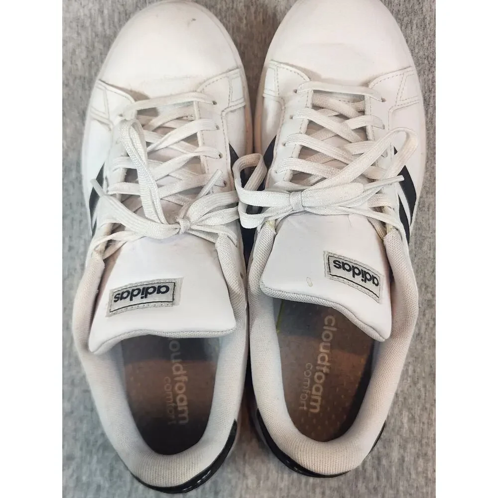 Adidas‎ Grand Court White Black Stripe Sneakers Women's Size 11 Casual Shoes